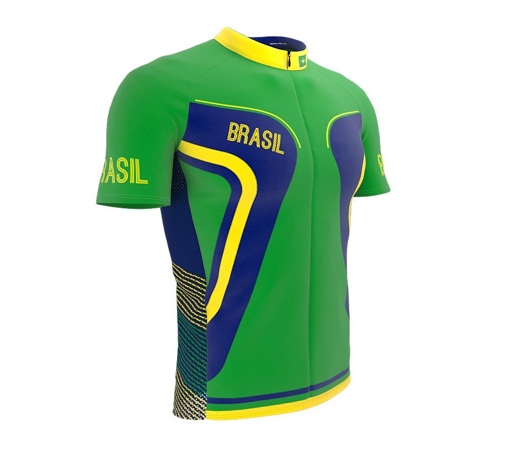 ScudoPro Brasil Full Zipper Bike Short Sleeve Cycling Jersey for Women - Size S Multicolored