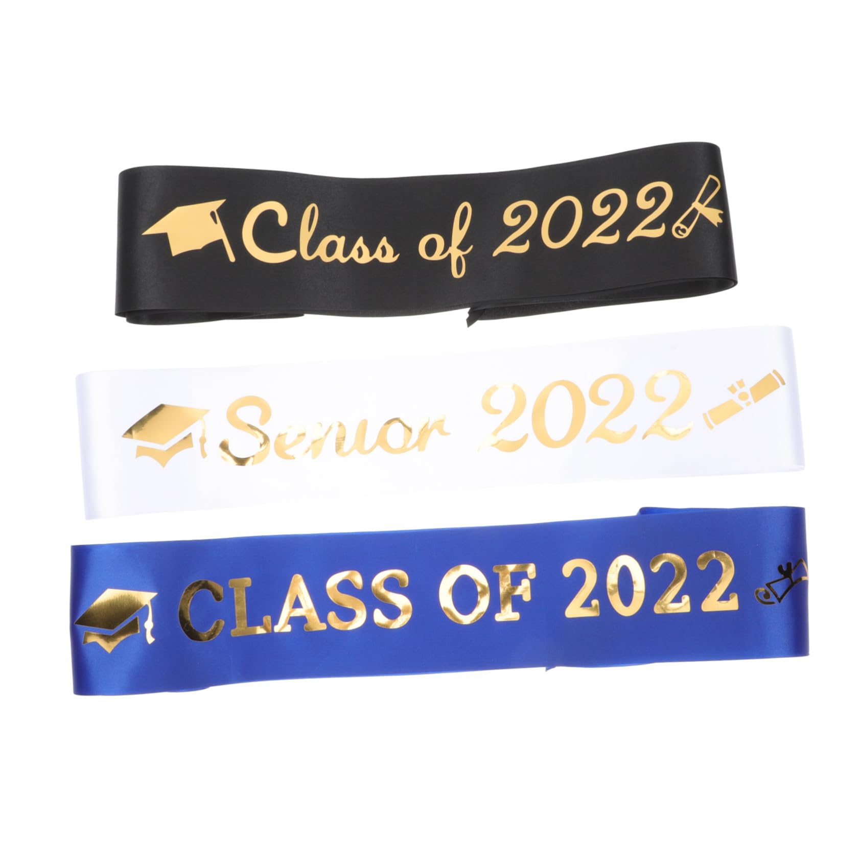 PRETYZOOM 3 Pcs Graduation Cap Ribbon Set Unisex Sash Belt for Graduation Celebration