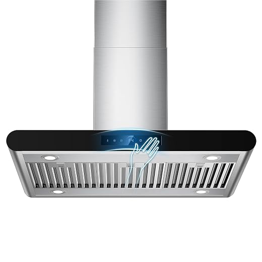 36 inch Island Range Hood 1200 CFM, Stainless Steel range hood