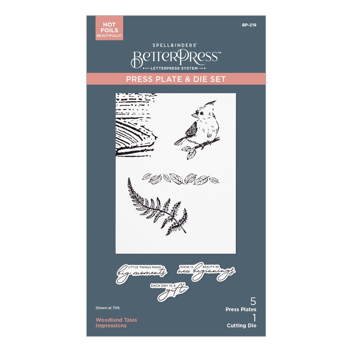 Spellbinders Woodland Tales Impressions Press Plate & Die Set from The Woodland Tales Collection