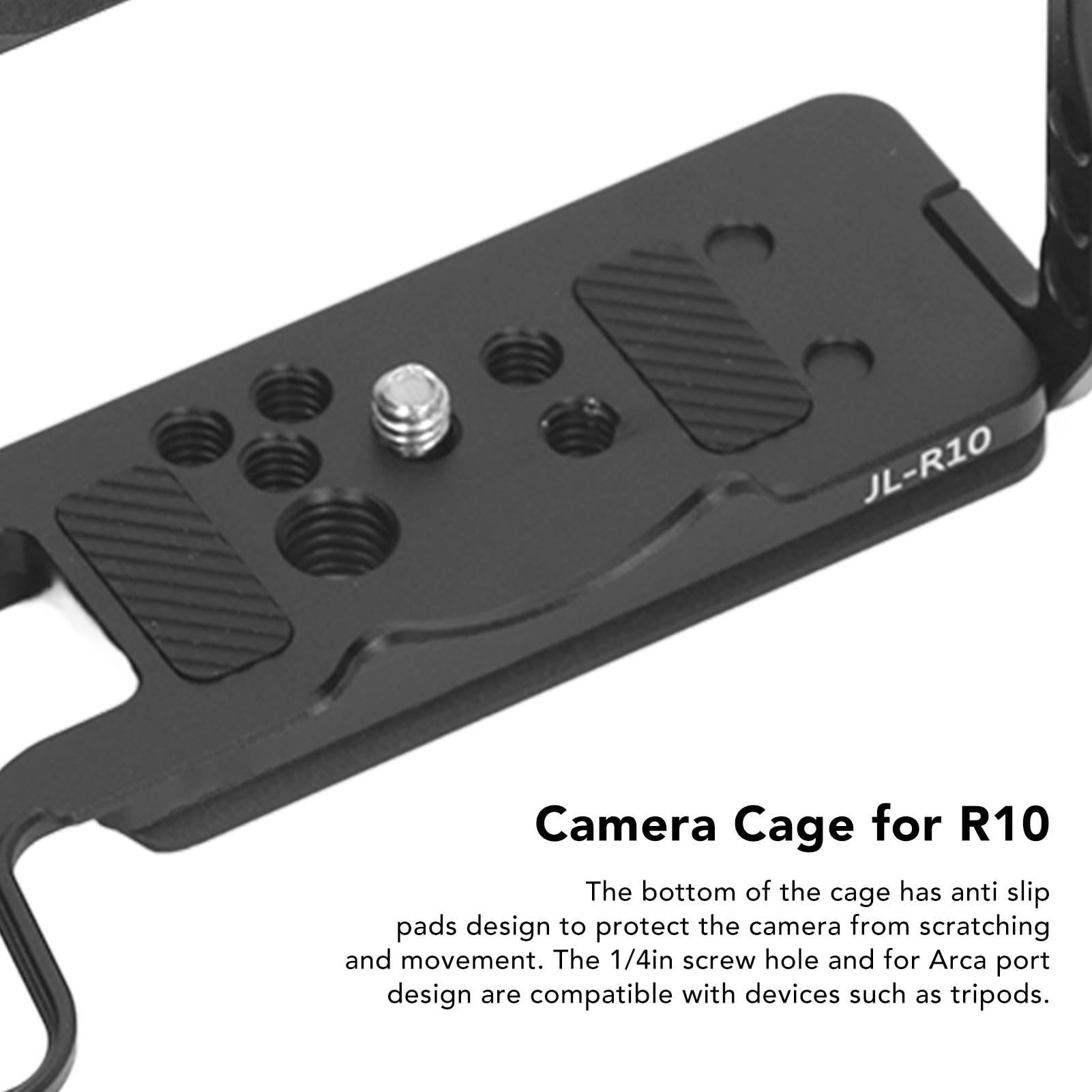 CHICIRIS Gabbia per Fotocamera per Rig Cinematografico R10 con Funzione Antiscivolo, Fori per Viti da 1/4" e 3/8", Lega di Alluminio Leggera
