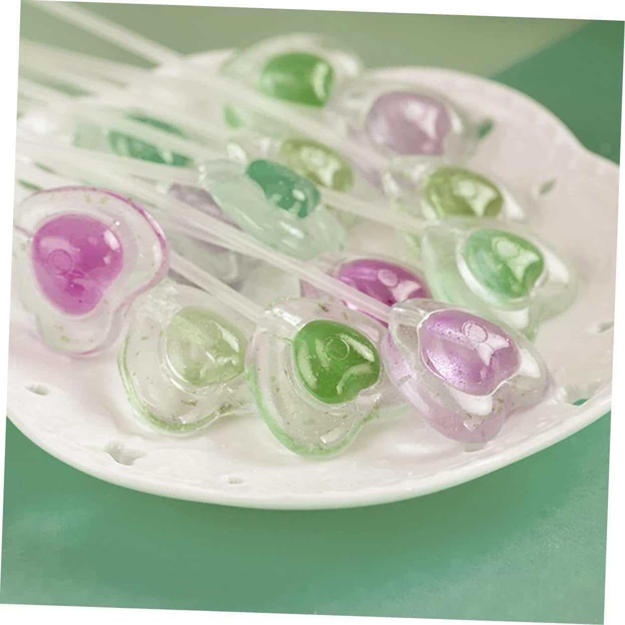 100pcs Acrylic Lollipop Sticks Reusable White DIY for Cakes