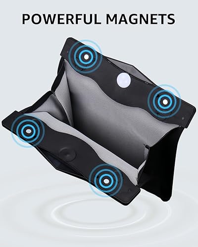 Miniatura 5 de Motrobe Tesla Model 3 - Bolsa de basura con hebilla magnética para colgar, impermeable con luz LED 2016-2022