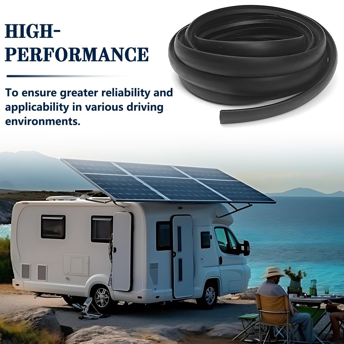 UIEXAY Baca De Coche Tira De Goma Disponible Durable Durable Universal Del Lacre De La Barra De Techo Del Coche De L200Cm-W2.3Cm Baca Portaequipajes Cortable — view 6