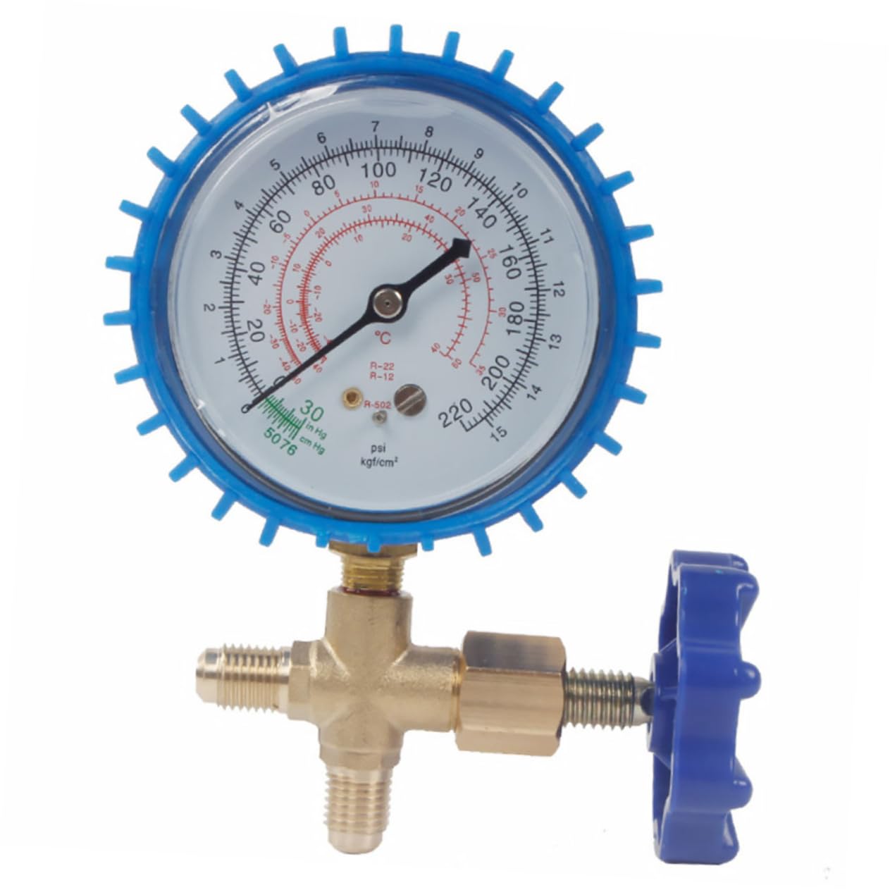 Automotive Refrigeration System Manifold Gauge Set Accurate Pressure Gauge Tool for Charging Includes Adapters Can Opener for Car Home Use