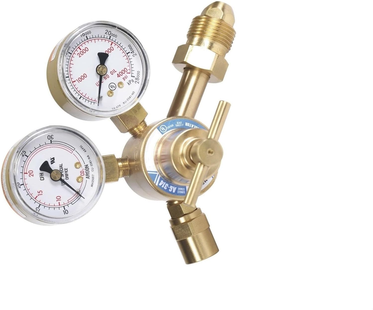 Argon CO2 Mig Tig Regulator Flow meter Gas Welder CGA580 314AH-AR