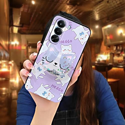 Phone Case Compatible with Realme P4X 5G, Durable Skin feel silicone Back Cover Cute Kickstand Phone lens protection Dirt-resist