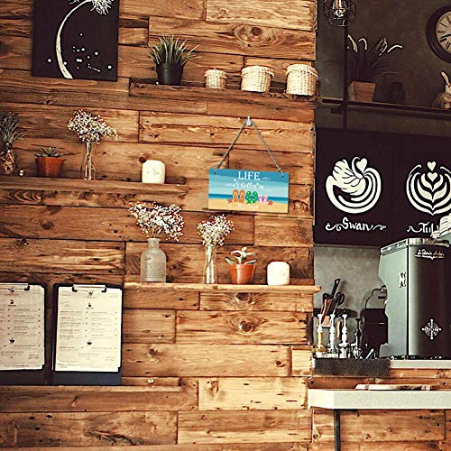 Miss Sweetheart Hanging Wall Decor Wooden Sign-Beach Slippers Starfish Shells Life is Better in Flip Flops,Welcome Door Sign Wood Plaque for Home Living Room Bedroom Bathroom Farmhouse Wall Decor - Image 2