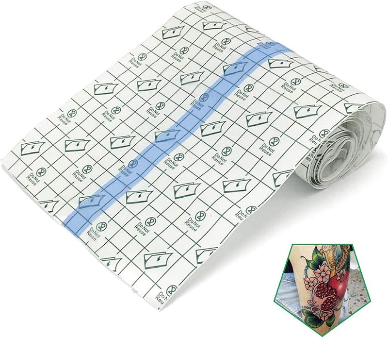 Flatoedu Rolo de película para cuidados pós-tatuagem 15,24 cm x 1,83 m – transparente