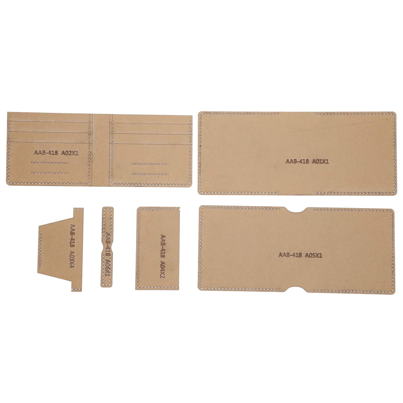 Pochoir acrylique portefeuille en cuir transparent kit de fabrication durable