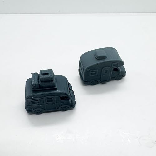 MRY-SFW 1/120 3D Printed Q-Style Cute Camper Van - Camping-Themed