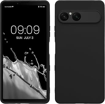 kwmobile Case Compatible with Sony Xperia 10 VII Case - Soft Slim Protective TPU Silicone Cover - Black