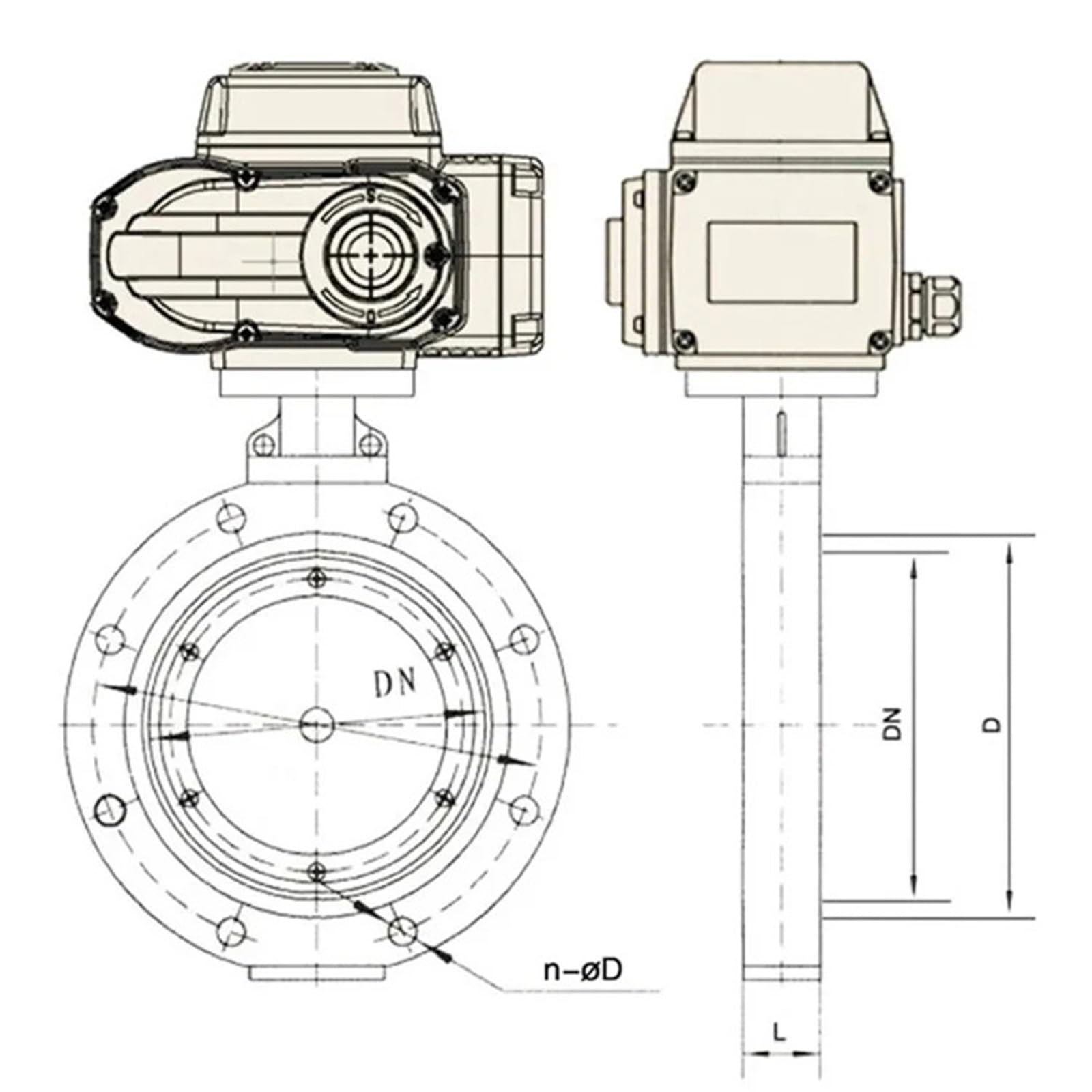 Válvula de mariposa eléctrica alto vacío | Butterfly Valve(1in)