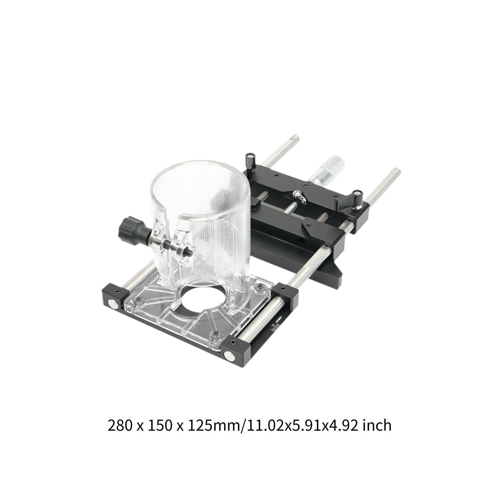 Base per fresatrice personalizzabile, utensile per scanalatura regolabile, progettato per tagli e scanalature precisi del legno. Staffa per scanalatura per fresatrice,