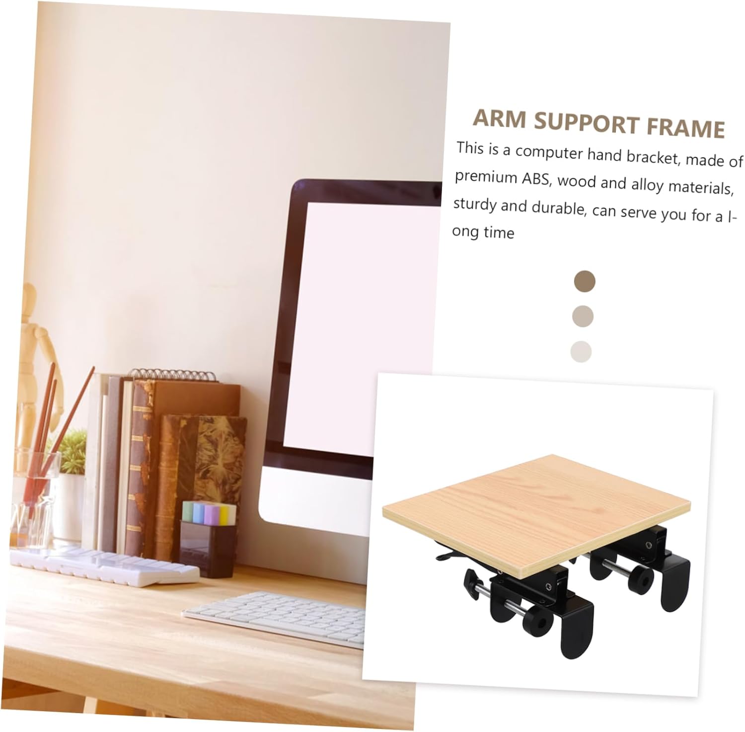 Desk Mouse Pad Wrist Rest Computer Hand Holder Foldable Elbow Support Board Arm Support Frame Keyboard Random Color