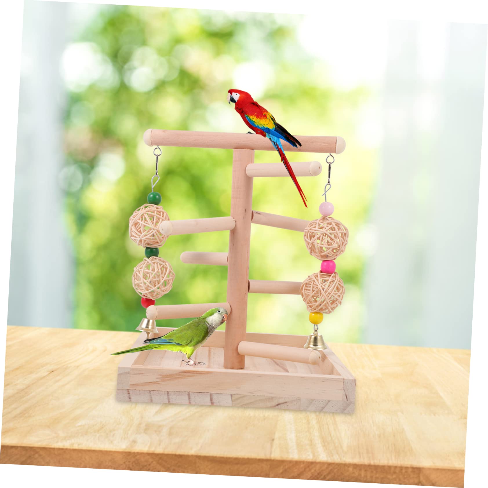 COLLBATH Perchoir à Oiseaux en Bois Support pour Cage, 1 Pièce