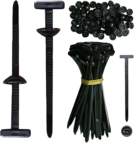 50 PCS Universal Nylon Cable Tie Buckle Set, Heavy Duty Self-Locking Zip Ties, 3.54x0.79 inch, Black (50)