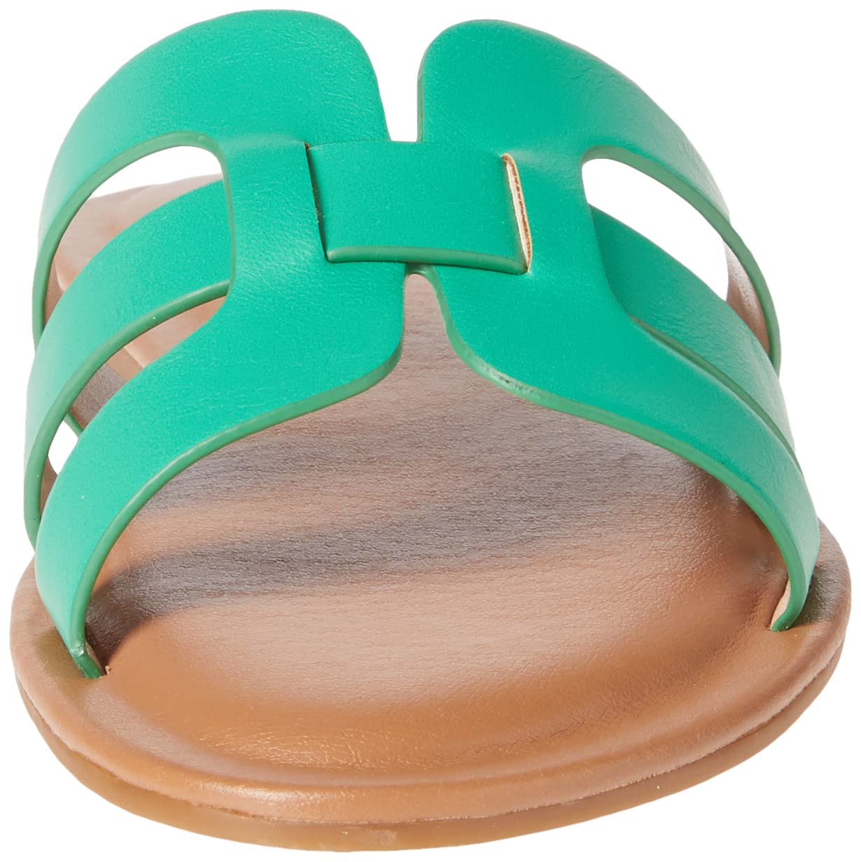 The Drop Women's Monika Flat H-Band Slide Sandal: 9 Jade