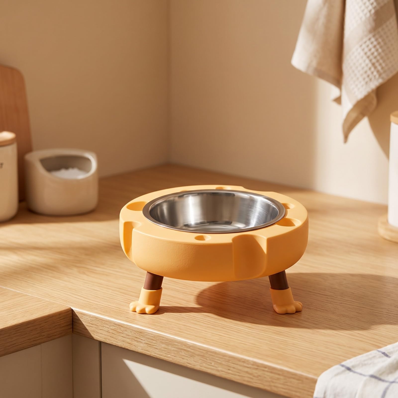 Comedero para Mascotas Estable | Antideslizante, Plato, para Cocina,