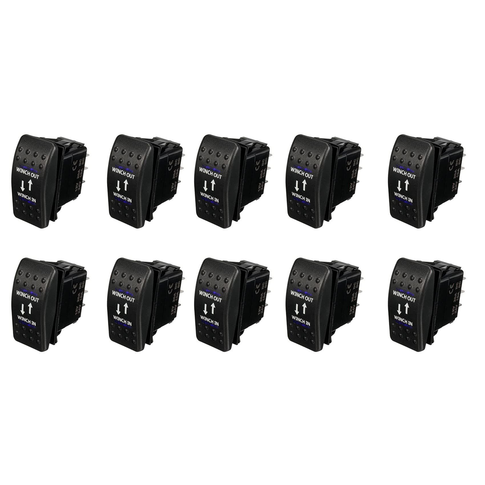 Interrupteur à bascule 7 broches 12V pour treuil, commande simplifiée