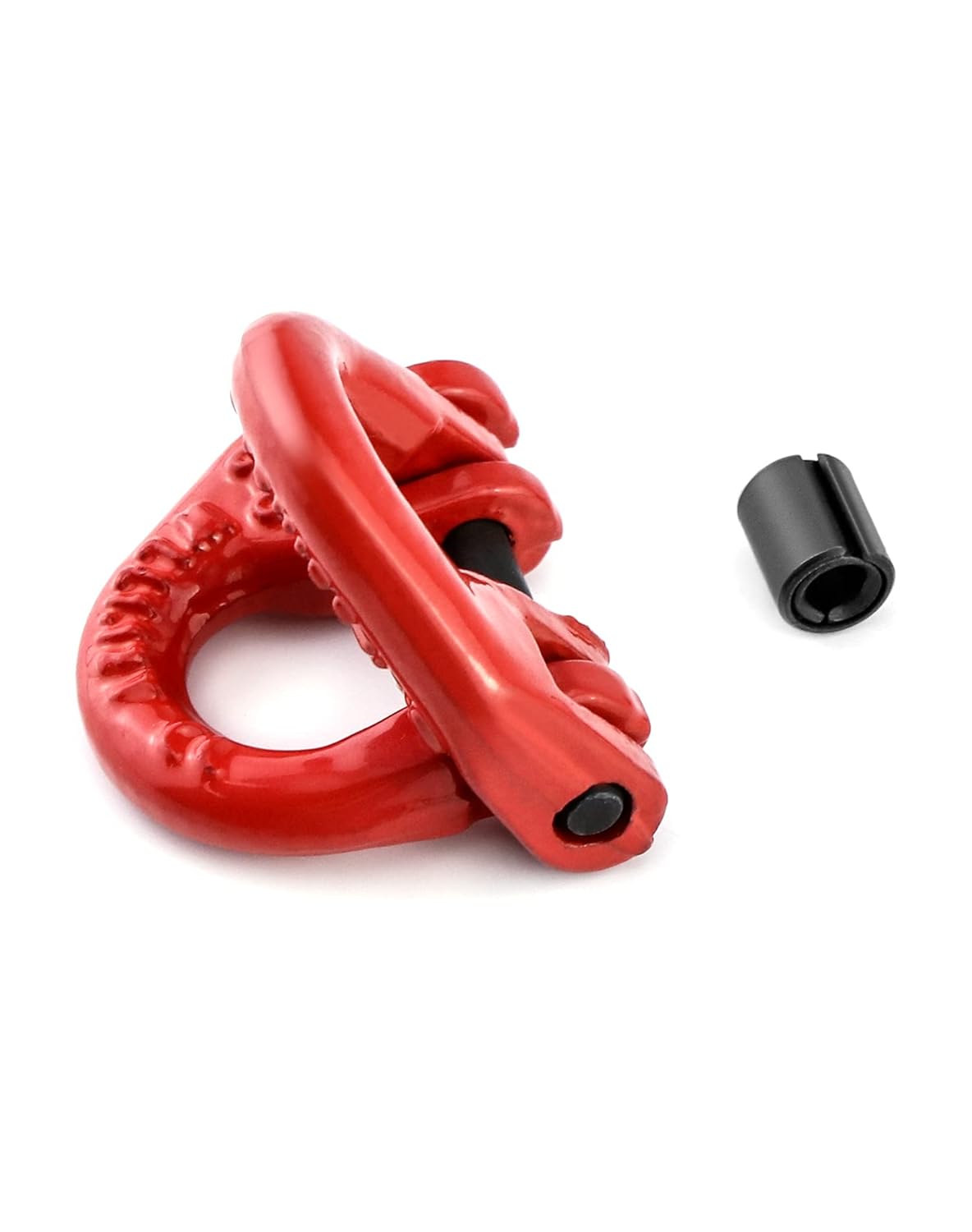 QWORK G80 Alloy Steel Hammerlock Coupling Link Connecting Link, 1/4", Red Painted, 2645 lbs Working Load Limit, 2 Pack