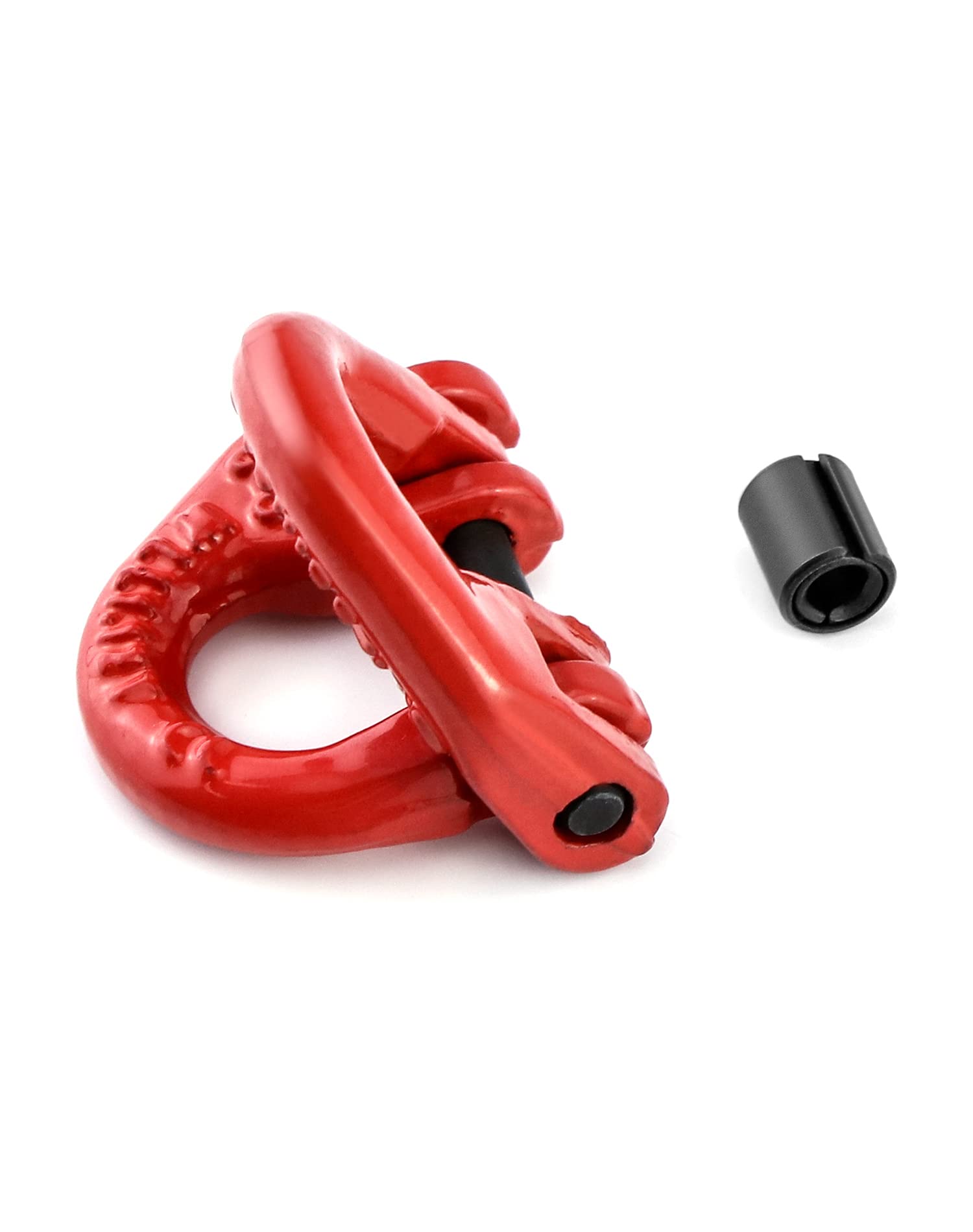 2 Eslabones De Acoplamiento De Cadena Grado 80, 3/8", Rojos - Capacidad 7100 Lb, Para Remolque, Seguridad