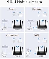 Vista 5 de Cudy Router AX3000 WiFi 6 – 802.11ax Router inalámbrico de doble banda Gigabit de Internet, compatible con VPN, MU-MIMO, WireGuard, compatible