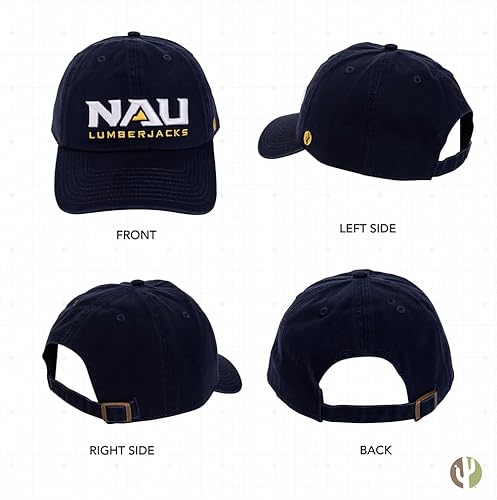 Miniatura 3 de Desert Cactus Gorra de béisbol de la Universidad del Norte de Arizona, gorra de béisbol de leñadores con ala de la NAU y correa de tela ajustable