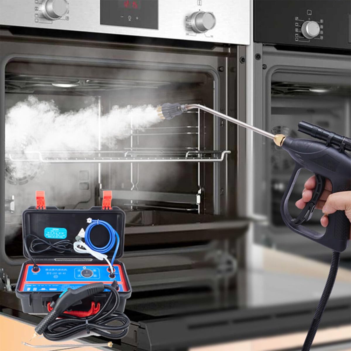 Pulitore a Vapore ad Alta Pressione 1700W/3500W Sistema di Pulizia a Vapore Commerciale Pompa Automatica Rondella a Vapore per Cucina Bagno Seggiolino Auto Pavimento Mobili