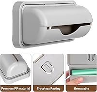 Vista 7 de 3 bolsas de basura montadas en la pared, bolsa de almacenamiento de basura de plástico, organizadores para cocina, baño, inodoro