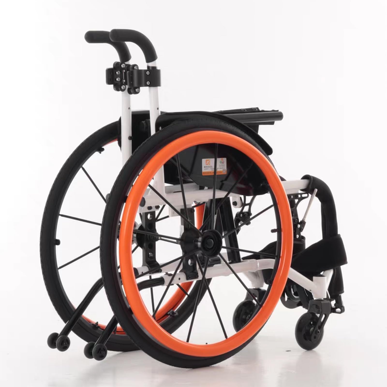 Sedia a rotelle pieghevole e semovente, Alluminio, Leggero, Compatto(Seat width 42cm/16.5in)