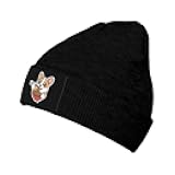 Cuffed Beanie Corgi Eating Ramen for Men Women Knit Skull Cap Warm Stocking Hats
