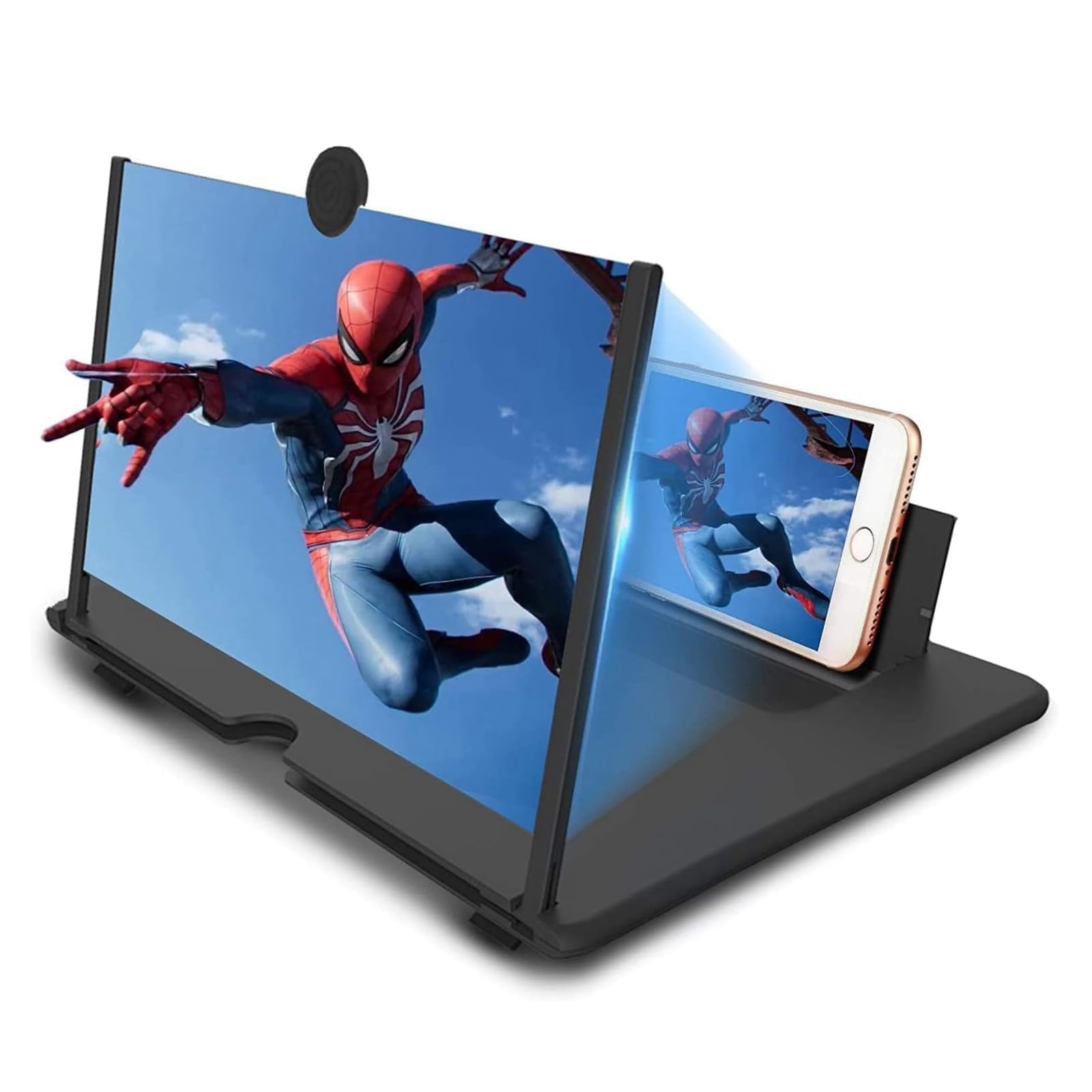16 Pouces Amplificateur ecran Telephone Portable, HD Loupe Telephone Portable, adaptée à Tous Les Smartphones, pour Regarder des Films et des vidéos, Pliable