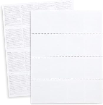 50 W2 Tax Forms, Blank 4-Up Horizontal Forms 2025, 50 Employee Designed for QuickBooks Online and Accounting Software, with Back Instructions,