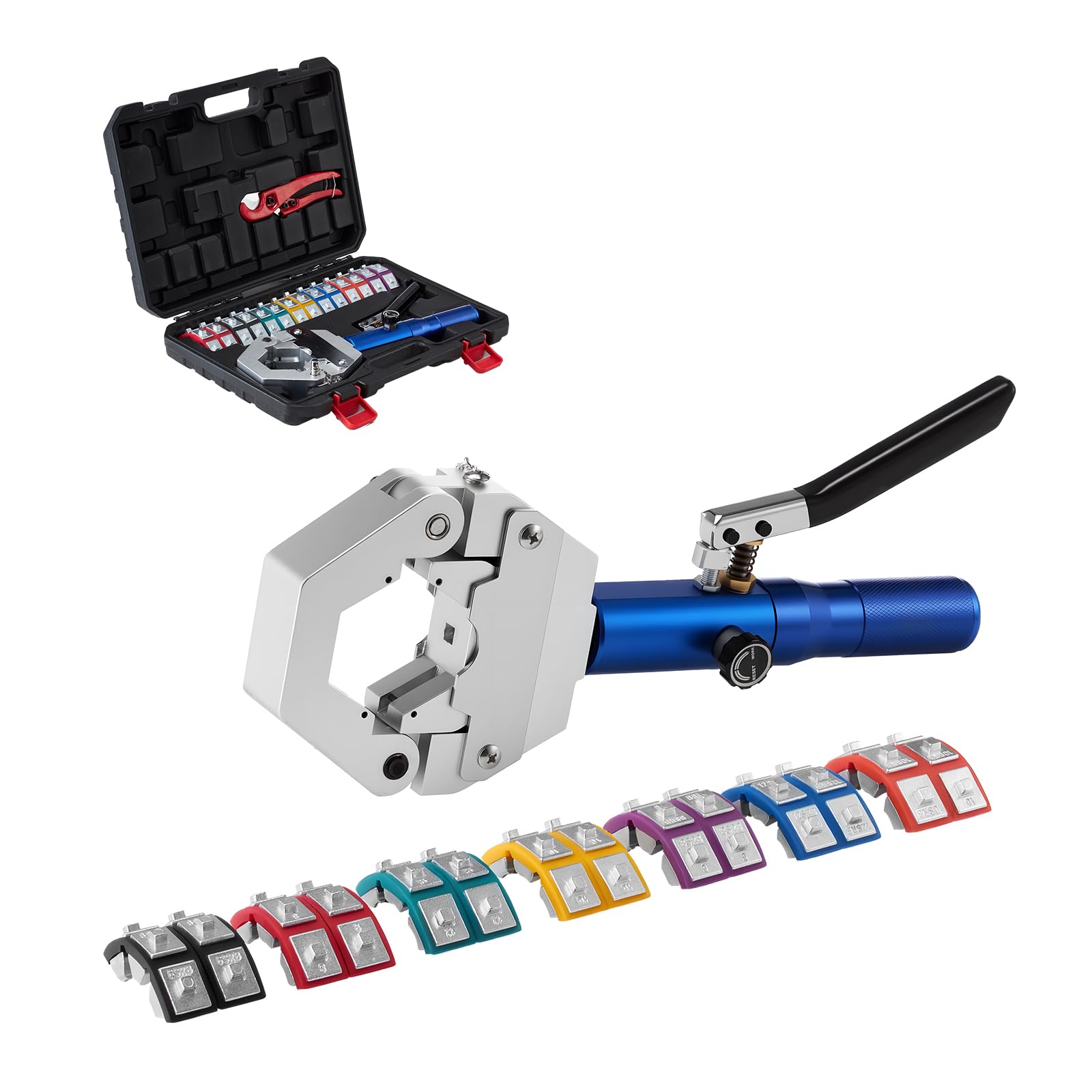Kit de Pince à Sertir Hydraulique pour Tuyaux de Climatisation VEVOR