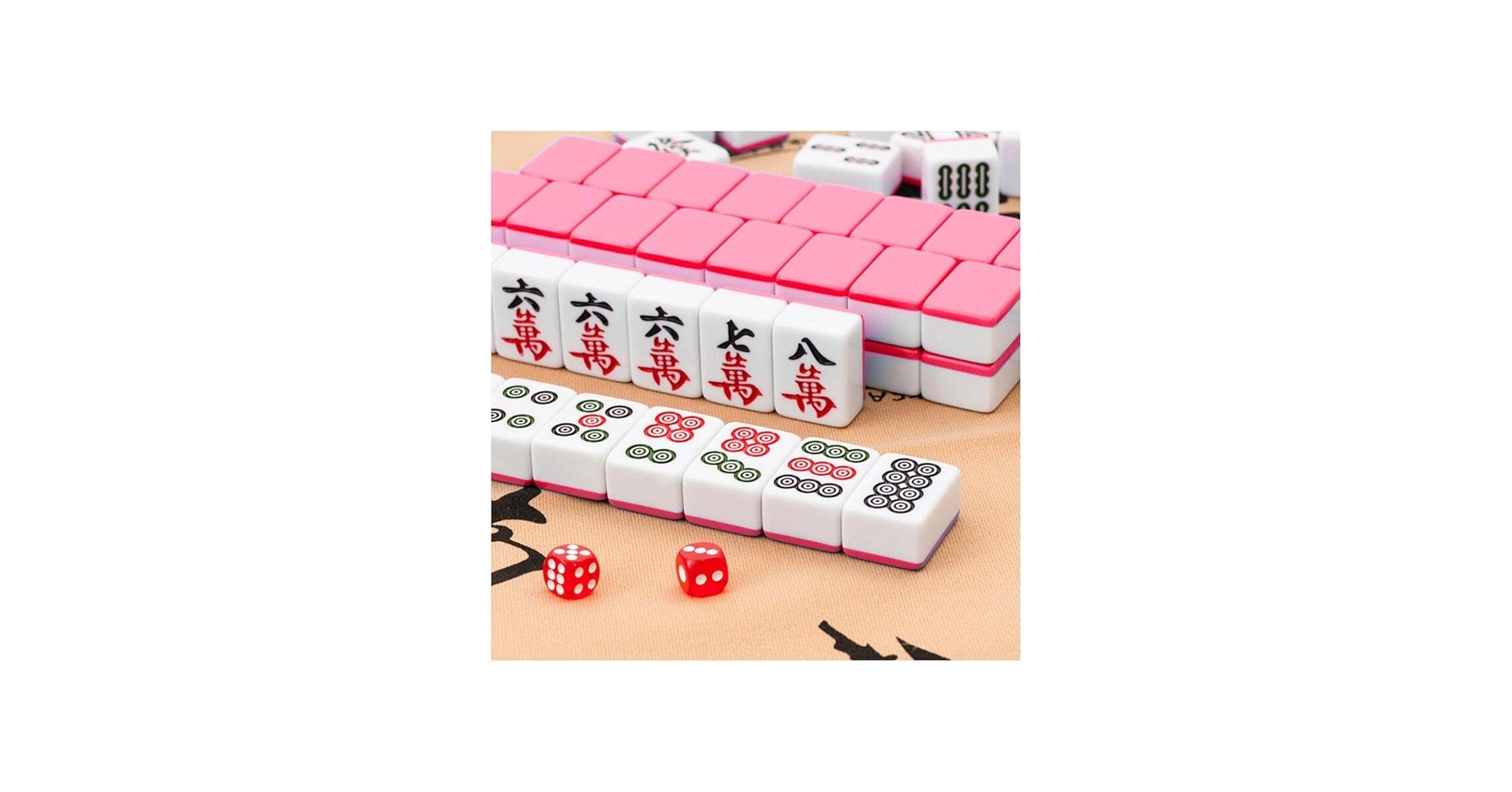 Amazon.co.jp: 麻雀牌 40 ミリメートルピンク中国麻雀セット 144