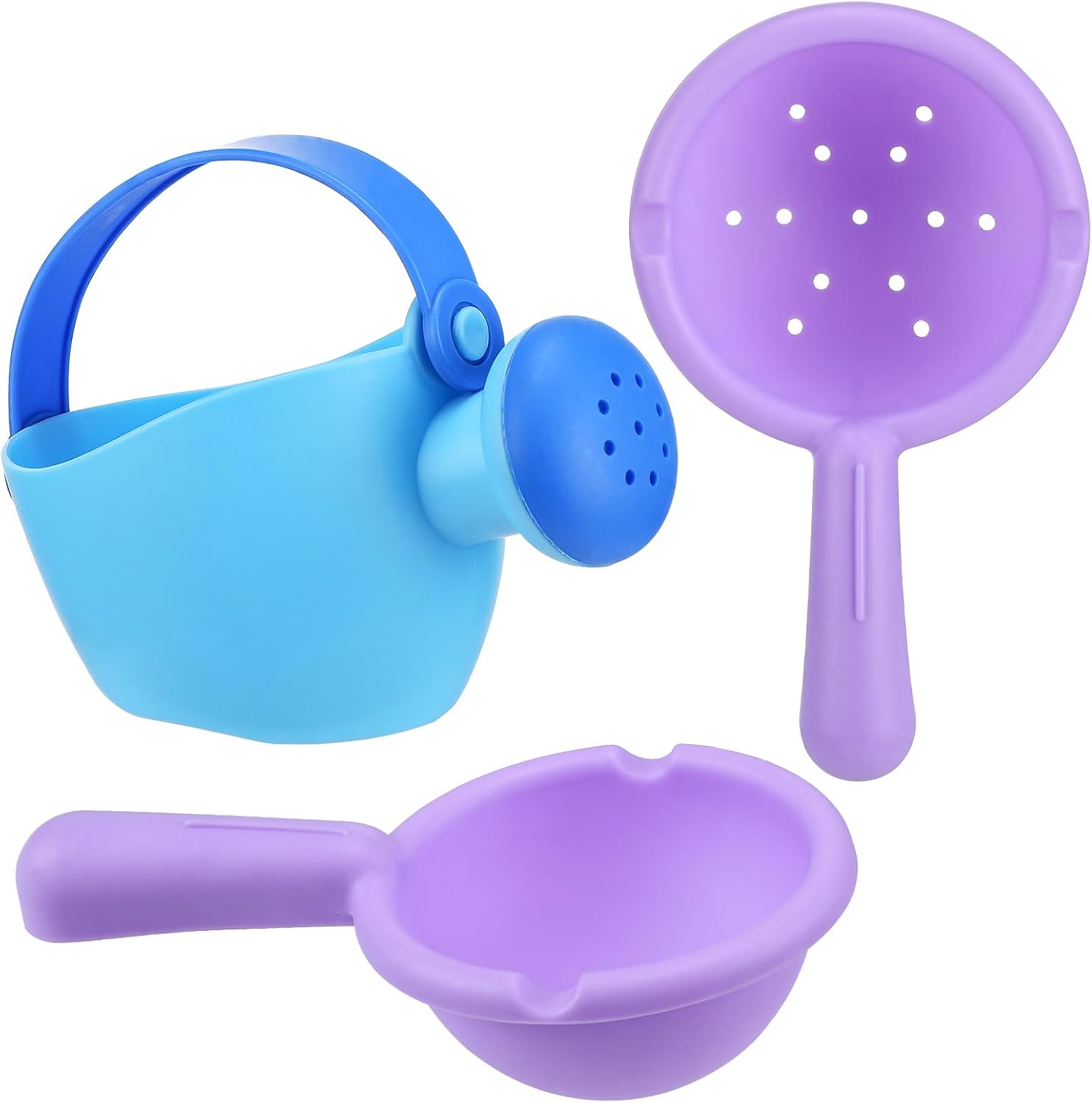 3pcs Small Soft Bath Toys for Toddlers 1-3, Water Table Toys Accessories