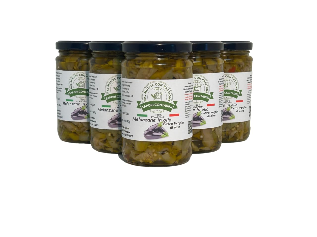 Sapori Contadini Melanzane in olio extravergine oliva Confezione da 6