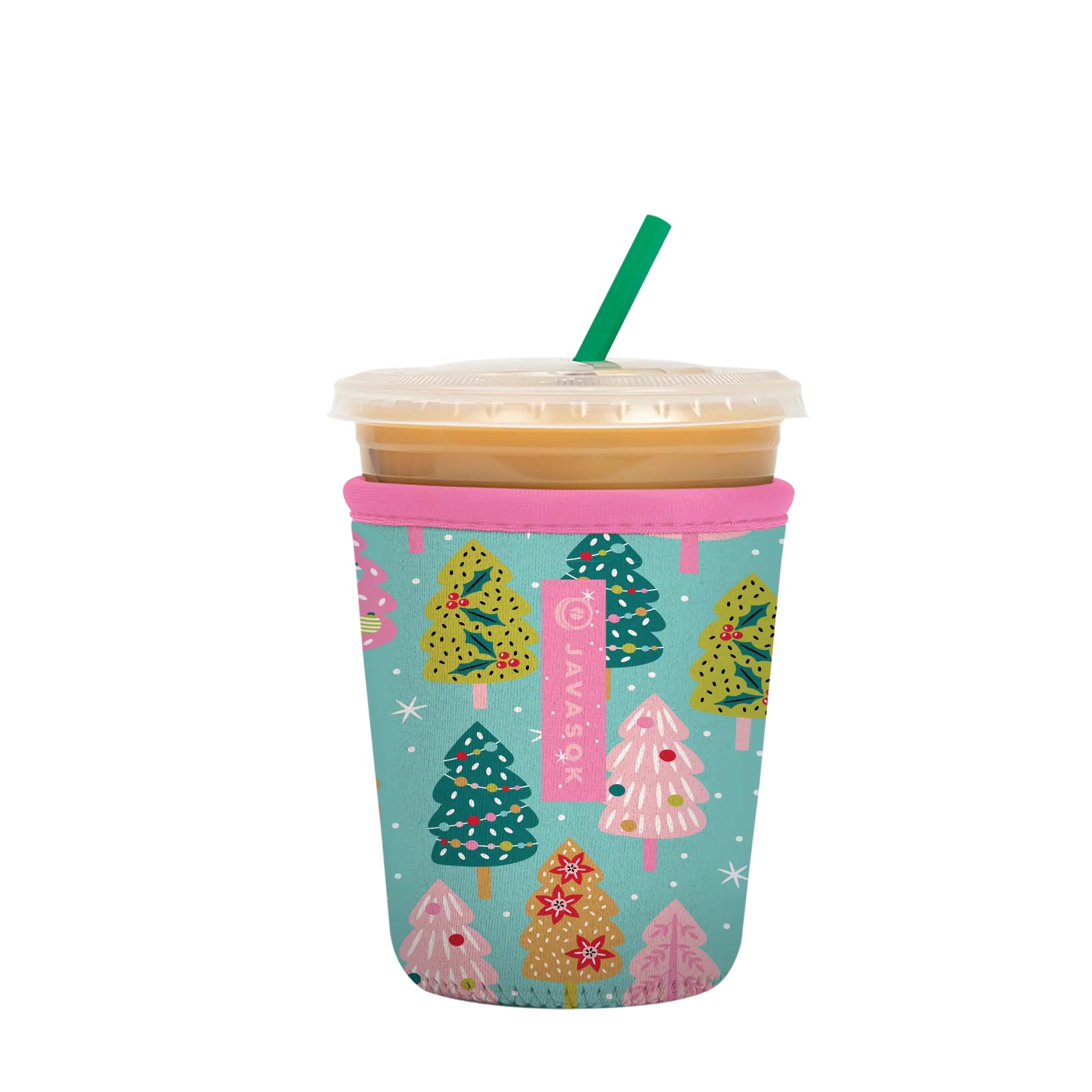 Sok It JavaSok Iced Coffee &amp; Cold Soda Insulated Neoprene Cup Sleeve (Winter Magic, Small: 16-20oz)