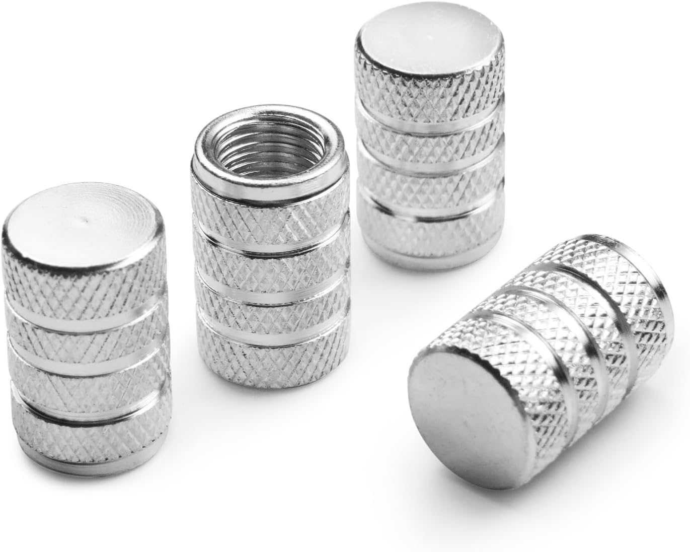 Car Tire Valve Caps for Toyota Venza 2021-2024, Auto Tire Valve Stem Caps Anodized Aluminum Tire Valve Cap Set,Grey
