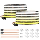 BTF-LIGHTING FCOB CCT COB LED Strip Tunable 2700K-6500K DC24V 2X16.4FT Total 32.8FT 640LED/m CRI 90+ Flexible High Density Dimmable LED Light for Home Indoor Decor(No Adapter or Controller)