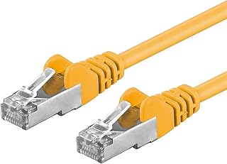 PremiumCord Netzwerkkabel, Ethernet, LAN & Patch Kabel CAT6a, 10Gbit/s, S/FTP PIMF Schirmung, AWG 26/7, 100% Cu, schnell flexibel und robust RJ45 kabel, gelb, 7m