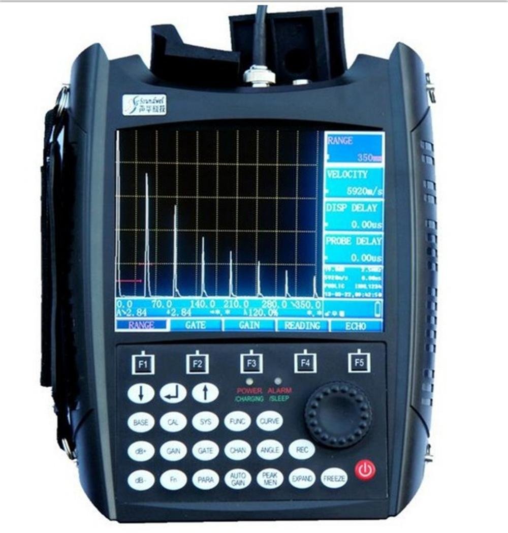 Portable Digital Ultrasonic Flaw Detector Defectoscope with 0 to 25000mm Ultrasonic Metal Flaw Detector USB2.0 Interfac 200~20000m/s Velocity 250MHz Sampling Rate 8GB Storage