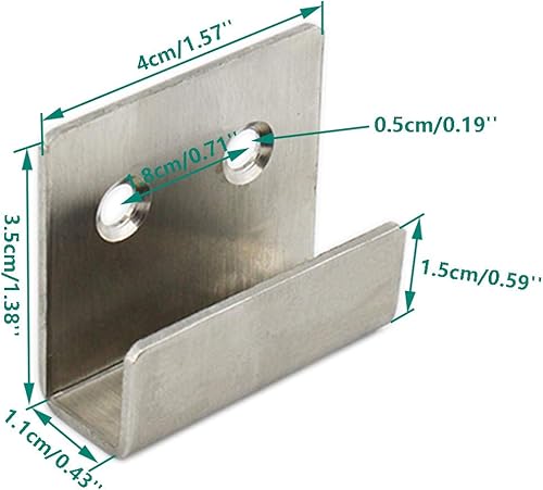 Miniatura 9 de Soporte para azulejos de acero inoxidable, soporte para colgar en la pared, ganchos para exhibición de azulejos de cerámica con tornillos de