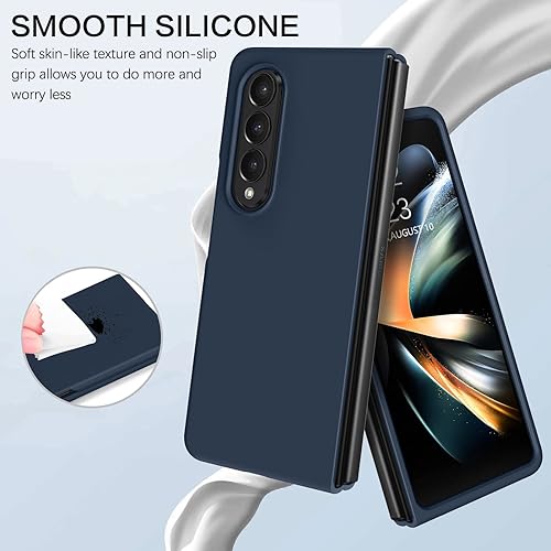Miniatura 3 de BENTOBEN Funda para Galaxy Z Fold 4, silicona suave, goma de gel, delgada, dura, delgada, a prueba de golpes, funda protectora para Samsung Galaxy Z