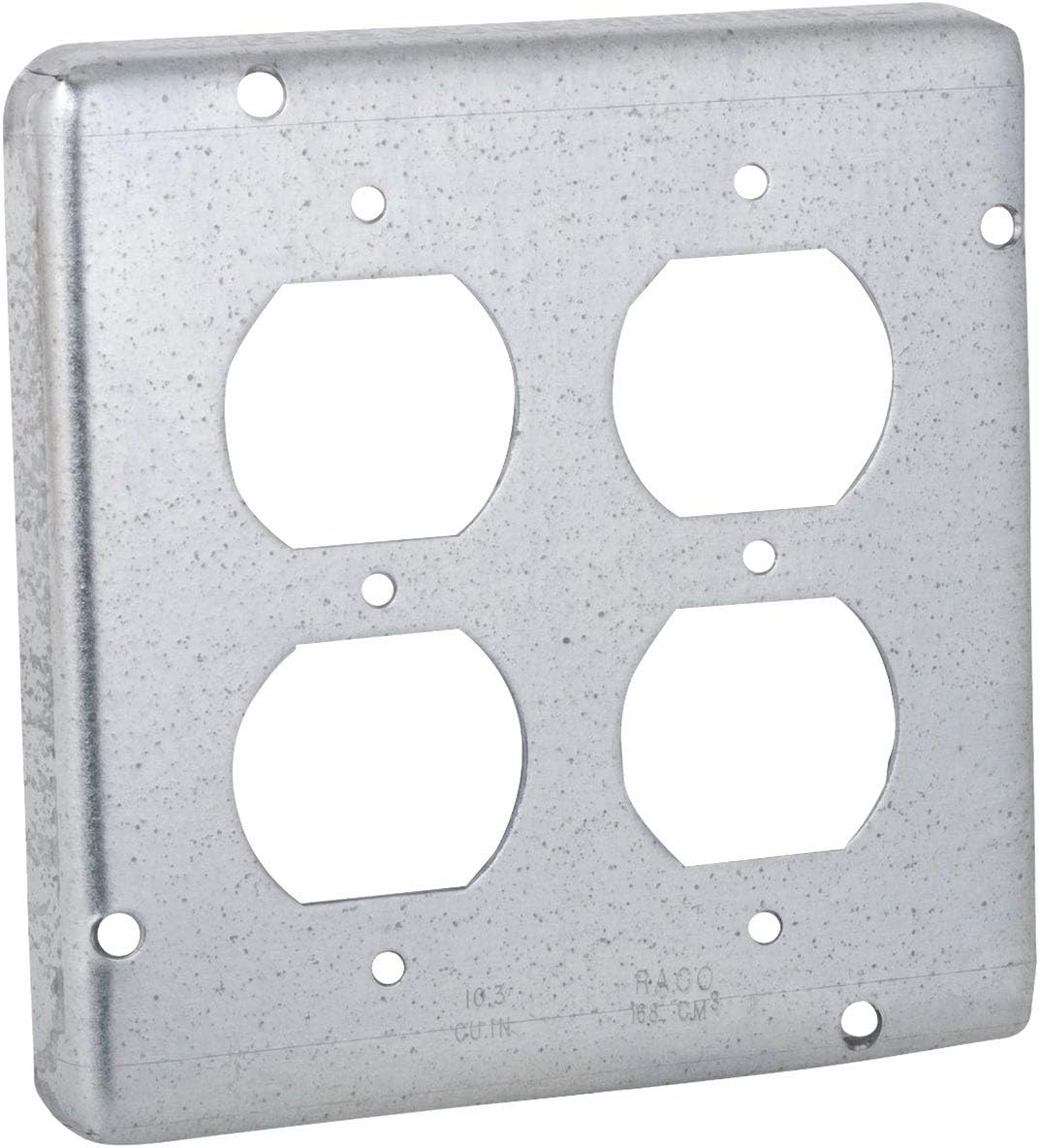GARVIN INDUSTRIES 72C39 Surface Cover Raised 2 Duplex Receptacle 4-11/16IN