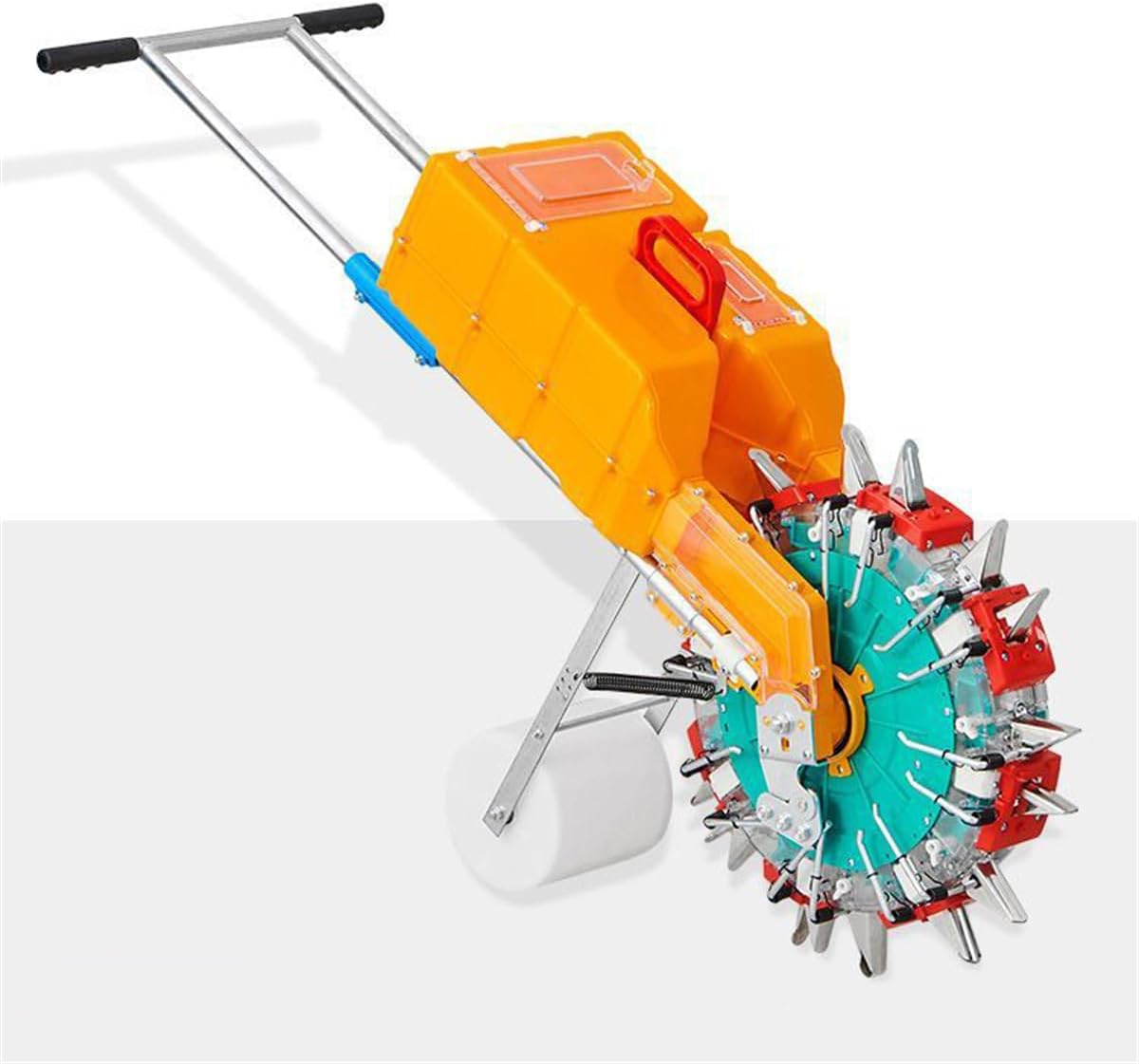 8 Mouths Garden Corn Soybean Seeder, Hand-Push Seed Sower & Fertilizer Applicator,Lawn & Garden Spreaders,Depth Adjustable Corn Planter, Soybean Peanut Seeding Machine,Precision Garden Seeder