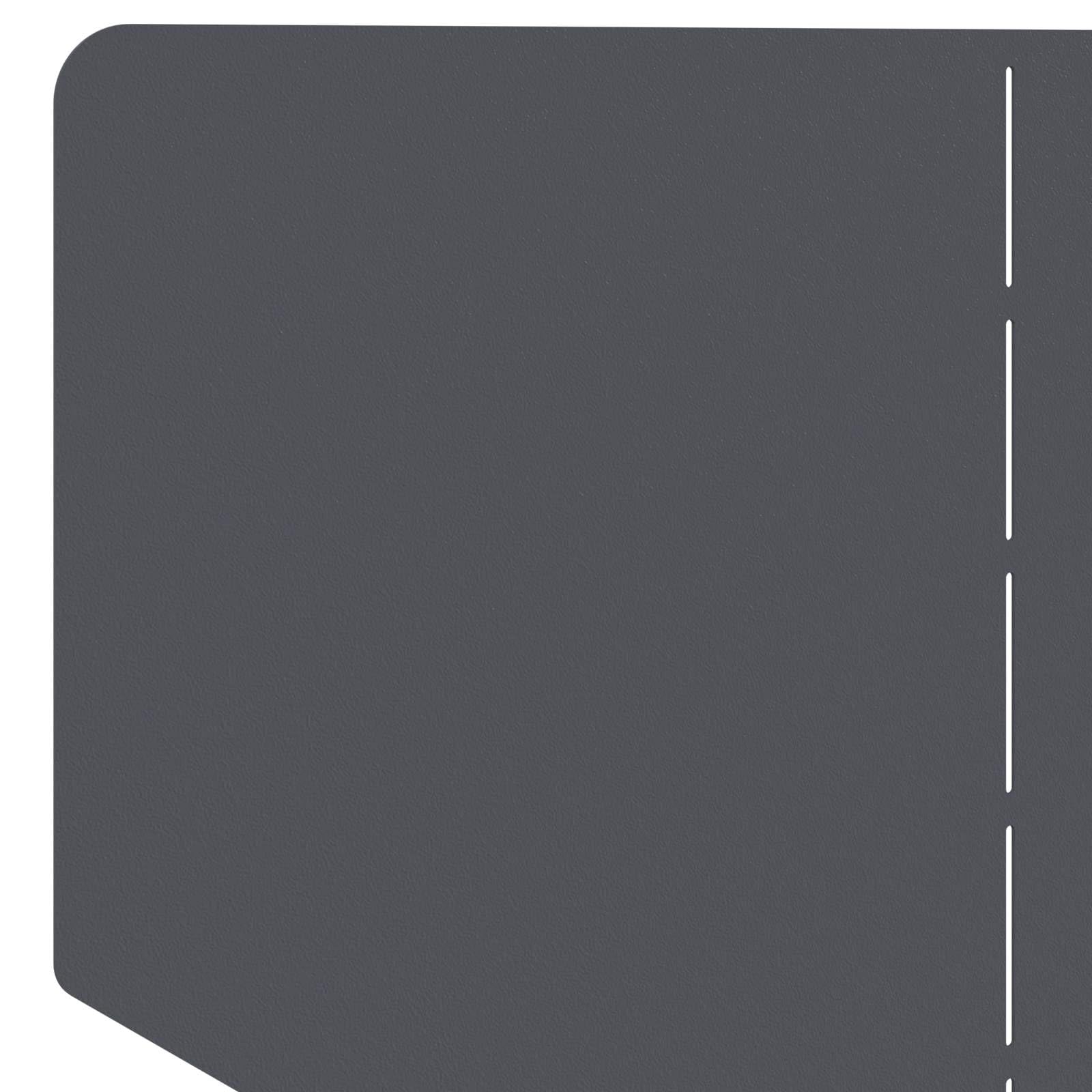 Lot de 4 bordures de pelouse en acier anthracite 100 x 45 cm