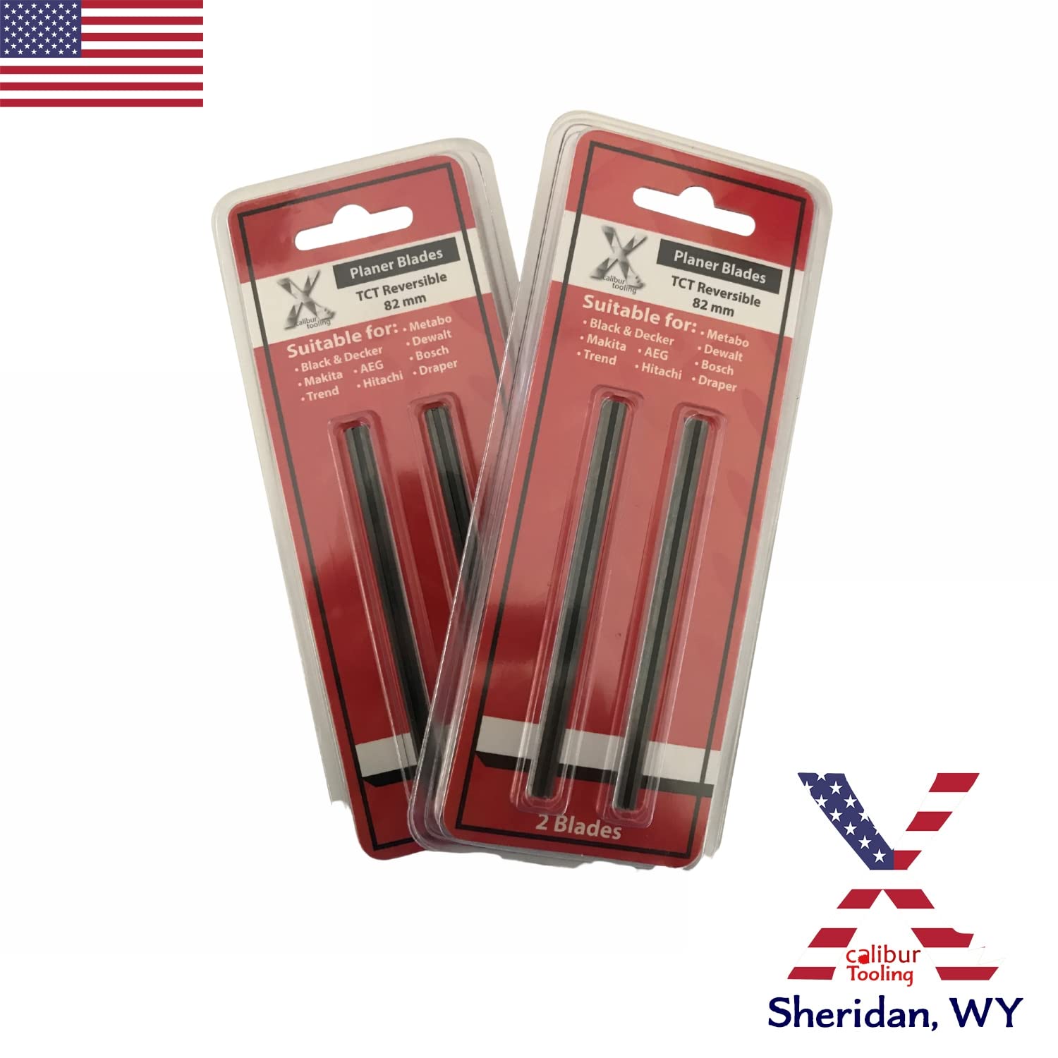 3-1/4 inch Double Edged Carbide Planer Blade - Fits Makita, Bosch, Porter Cable, Ryobi, SKIL, Crafstman -2 Pair