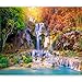 murando Fotomurales 350x256 cm XXL Papel pintado tejido no tejido Decoración de Pared decorativos Murales moderna de Diseno Fotográfico Naturaleza Paisaje Cascada arbol c-B-0126-a-a
